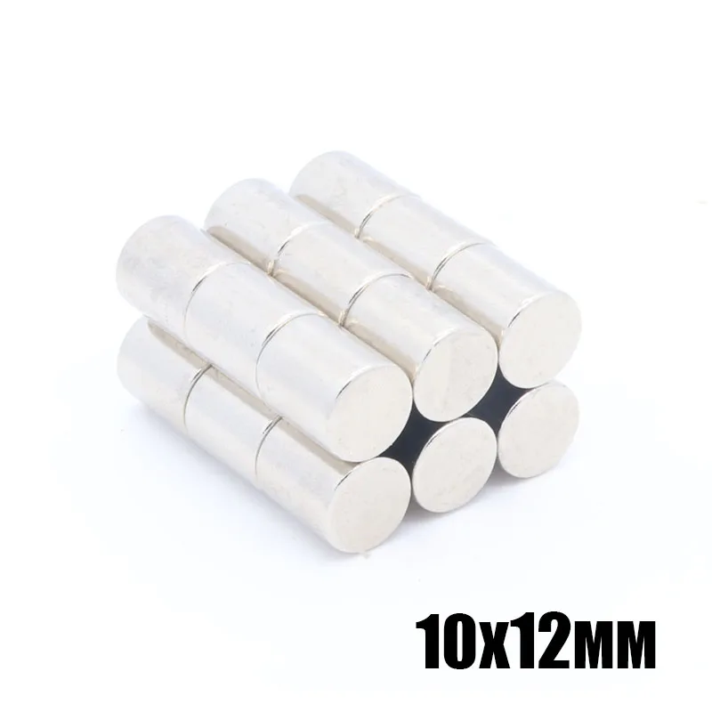 

10Pcs 10x12 mm Strong Round Cylinder Magnets 10mmx12mm Rare Earth Neodymium Round Magnet 10x12 mm