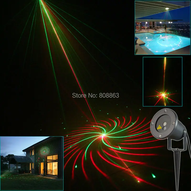

R&G Outdoor Waterproof Laser 12 Big Patterns Projector Holiday Party Landscape Disco Party Tree Garden Xmas Lighting Light T38