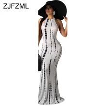 Off The Shoulder Sexy Long Maxi Dress Women Tie Dye Striped Print Sleeveless Mermaid Dress Summer Back Cut Out Party Club Dress Off The Shoulder Sexy Long Maxi Dress Women Tie Dye Striped Print Sleeveless Mermaid Dress Summer Back Cut Out Party Club Dress