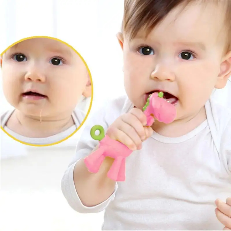Cute Giraffe Baby Teether Eco Friendly Infants Toothbrush Training Tool