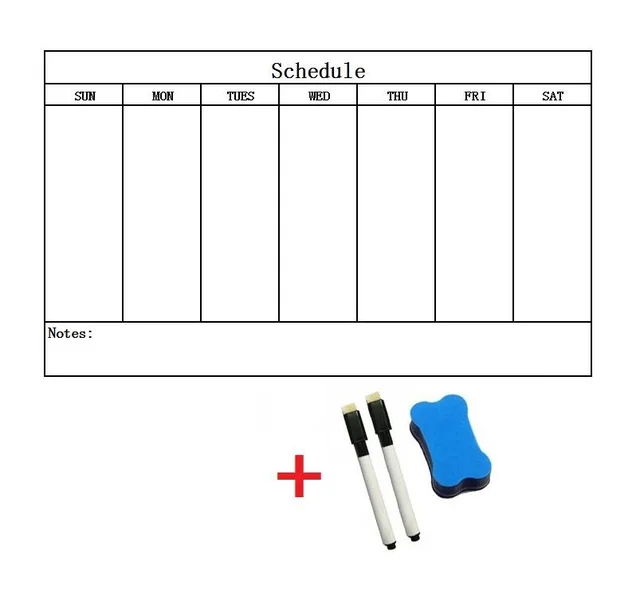 weekly planner chart