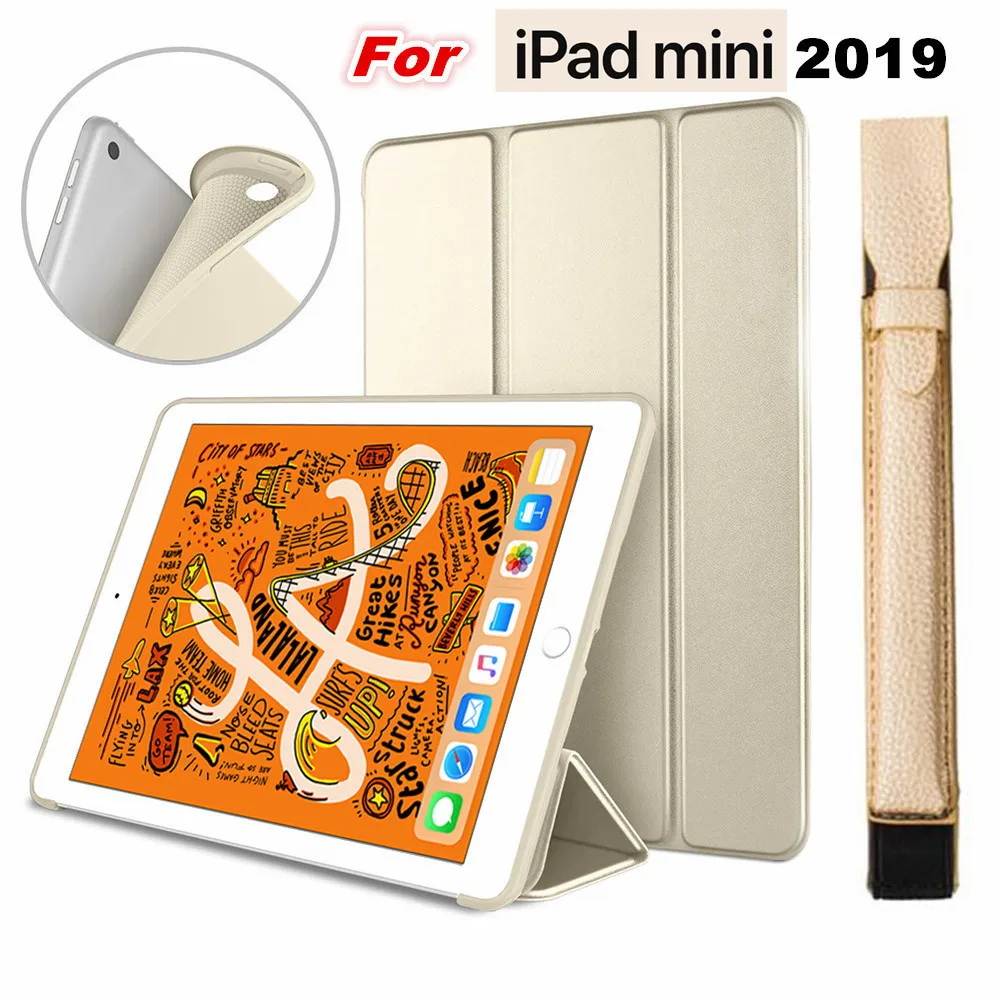 

for iPad Mini 5th Generation Case Smart Cover Trifold Stand Soft Back Cover for iPad Mini 5 MINI5 2019 A2133 Auto Sleep/Wake