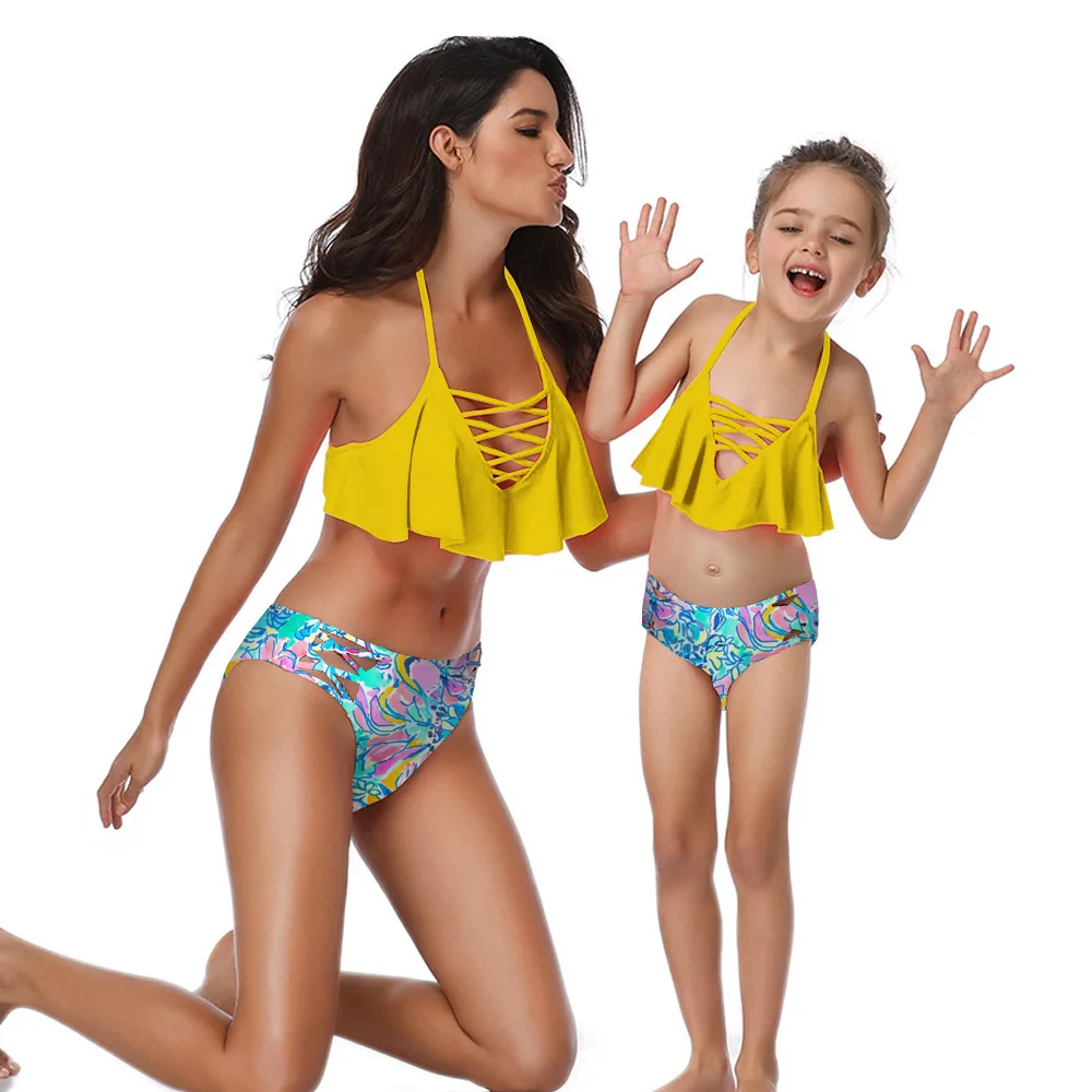 

mommy and me swimwear bikini Look Mother Daughter Bikini Swimsuits Mommy and me clothes