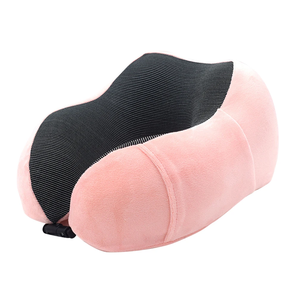 1 шт. u-образные подушки для шеи из пены с эффектом памяти мягкий медленный отскок Подушка для путешествий однотонный шейный затылочный медицинский постельные принадлежности подушки - Цвет: pink