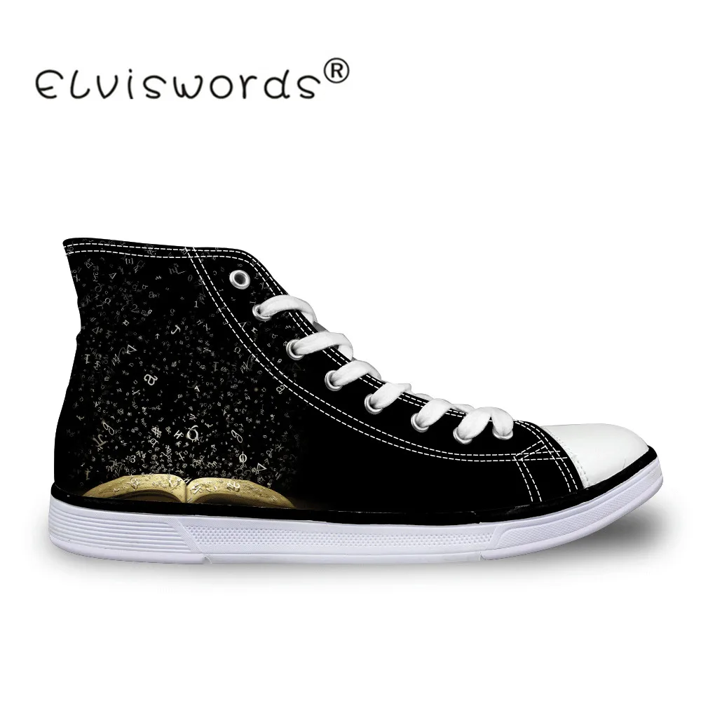 

ELVISWORDS Magic Swimsuit High Top Canvas Vulcanize Shoes Zapatos De Mujer Flats Ladies Breathable Female Casual Sport Sneaker
