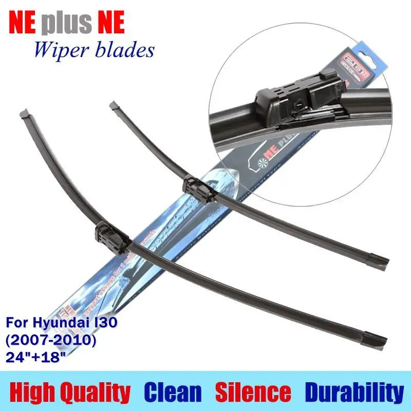 wiper blade for Hyundai I30 (2007 2010) 24"+18" Rubber fit push button