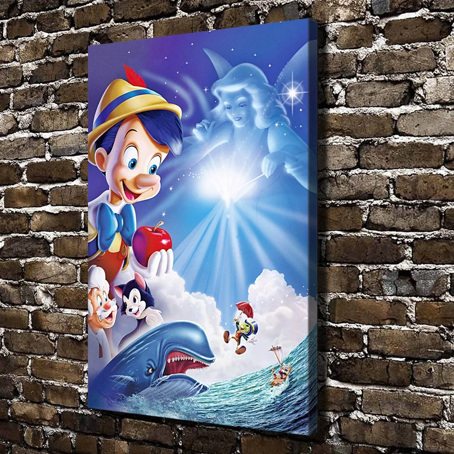 A960 Hidung Panjang Boneka Anak Kartun Film HD Kanvas Cetak