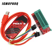 Pickit3 kit programador universal, programador pic icd2 pickit 3 pickit 3, adaptador de programação 3.5 de assento universal