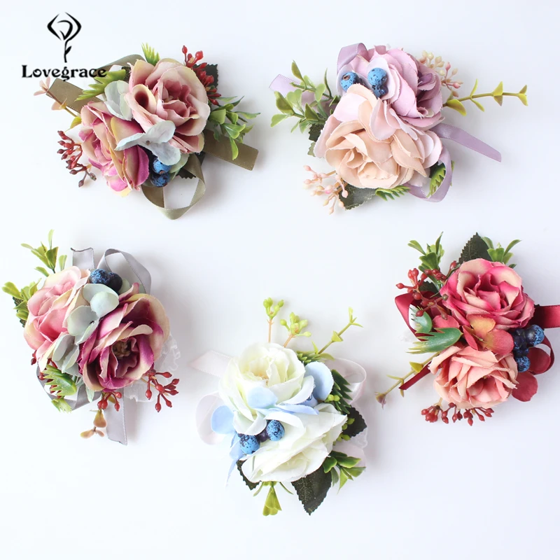 onstabiel Chromatisch Aantrekkelijk zijn aantrekkelijk Lovegrace Kunstzijde Bloemen Pols en Corsages Blauw Geel Band Bruidsmeisje  Armband Wedding Boeket Hand Bloem Benodigdheden| | - AliExpress