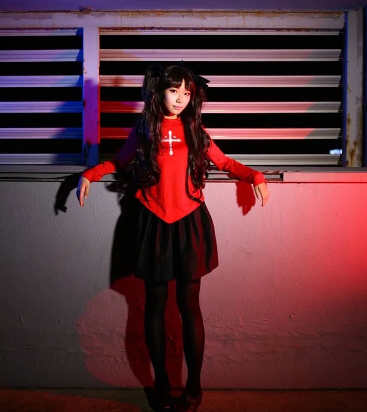 Женский костюм для косплея &quotFate Stay Night&quot Rin Tohsaka на Хэллоуин топ и юбка головной