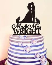 Personalised Wedding Cake Toppers Cake Figurines Mr & Mrs Acrylic Wedding Decoration Cake Toppers Unique Family Custom