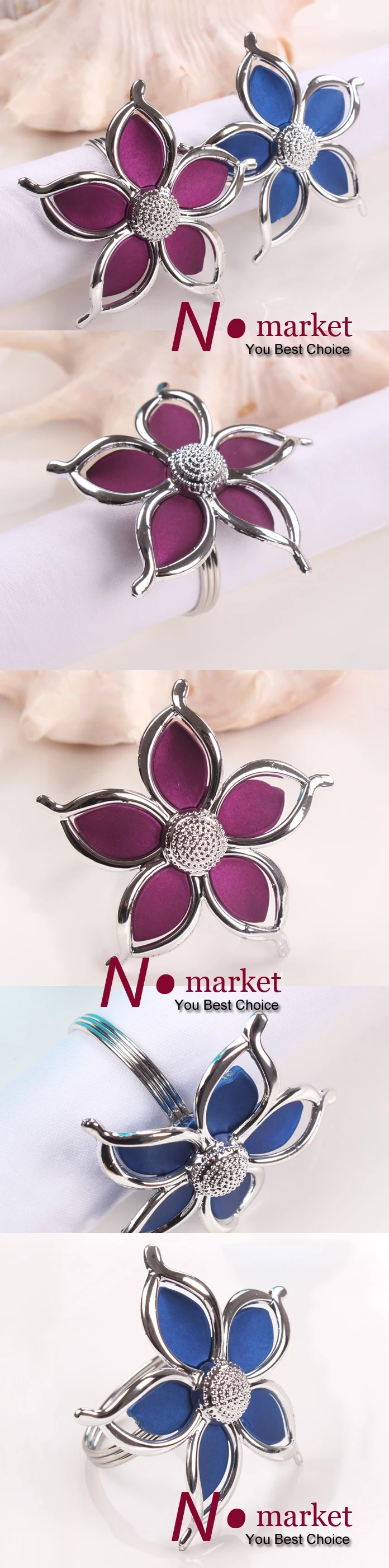 purple flower napkin holder