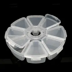 Новый прозрачный пластик Круглый Ювелирные изделия Бусины Дисплей Чехол Контейнер Коробка для хранения 11 см
