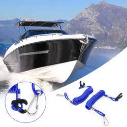 Синий страховочный трос ТПУ + ПВХ карабин для yamaha аксессуары подвесной стоп плавающие страховочные тросы прочный полезный