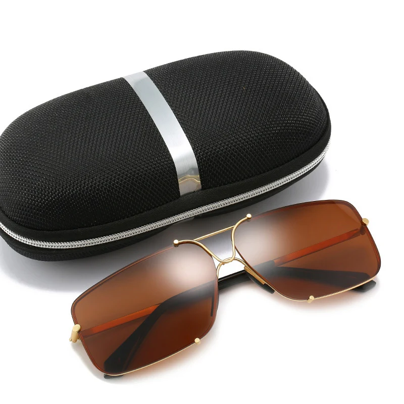 Высокое качество HD039 мужские классические HD поляризованные солнцезащитные очки Квадратные велоочки для вождения очки с футляром для очков