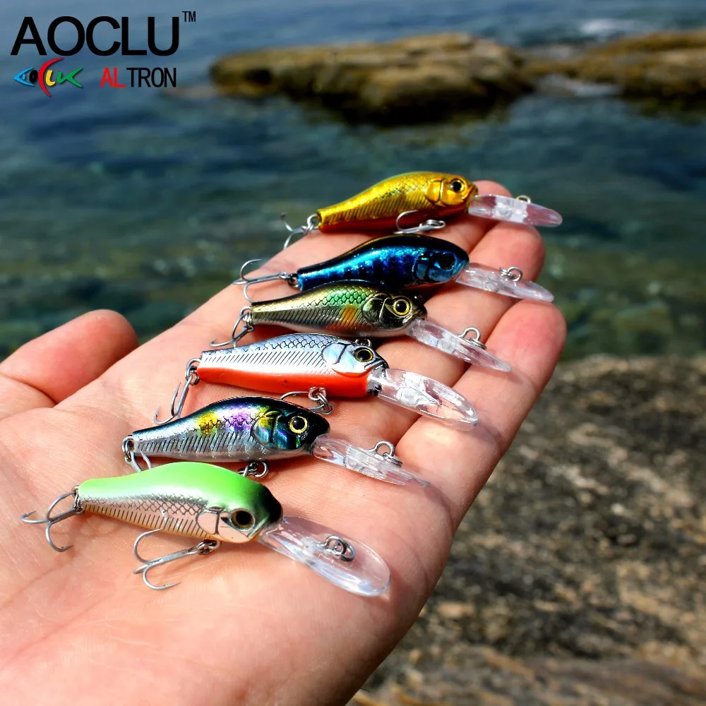 AOCLU воблеры Джеркбейт, 7 цветов, 35 см, 2,4 г, жесткая наживка, блесна для рыбалки, приманки для пресной соленой воды, 14# VMC крючки