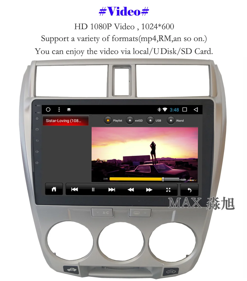 Best MAX 2G 32G GPS Navigation System Android 8.1.0 Car DVD For Honda City 2008-2013 Car Radio Bluetooth Call 4G WiFi SWC Free Map 7