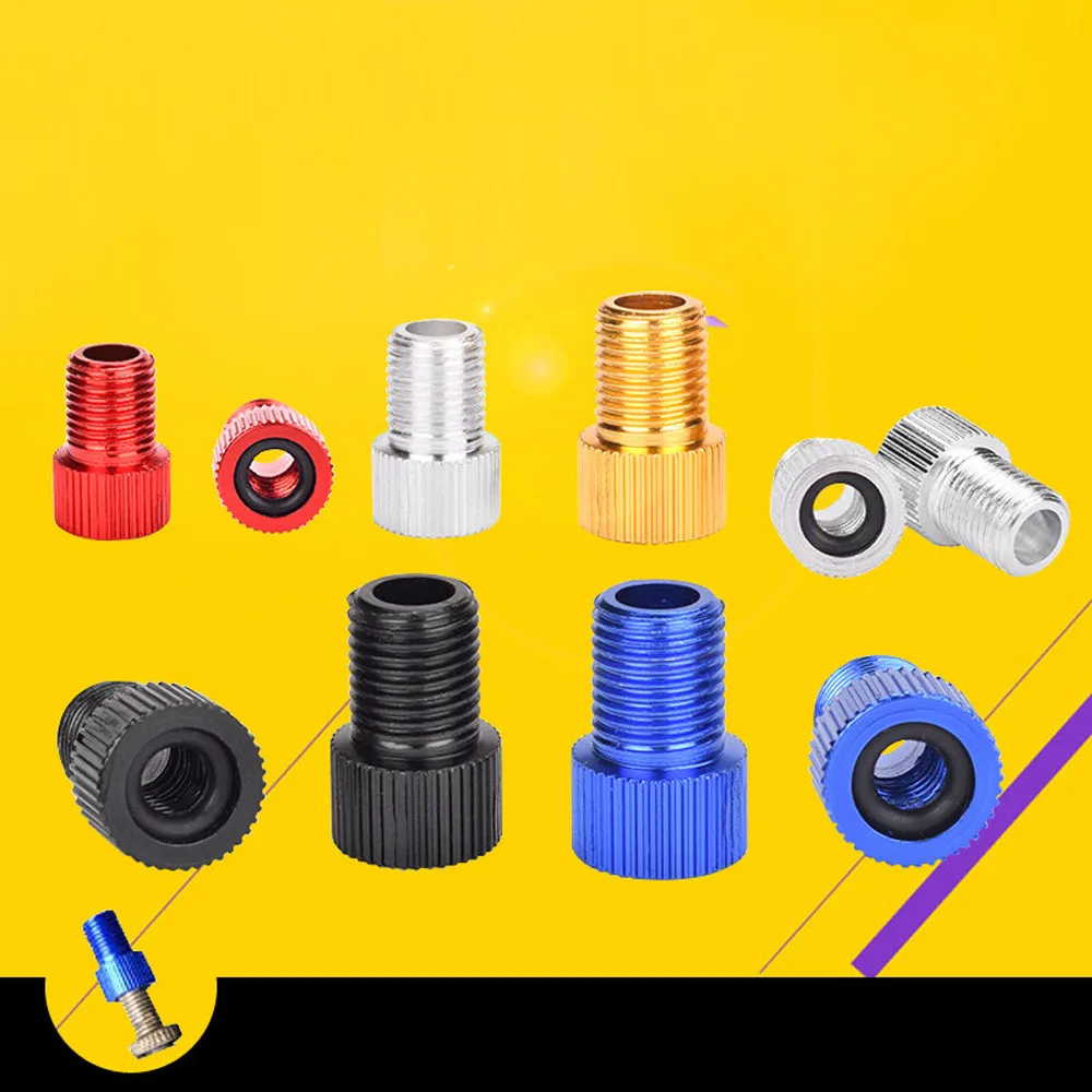

1pcs Aluminium alloy Practical Bicycle Cycling Bike Valve Adaptor Pump Mouth Tool Cap Converter Valve Adapter Accessories