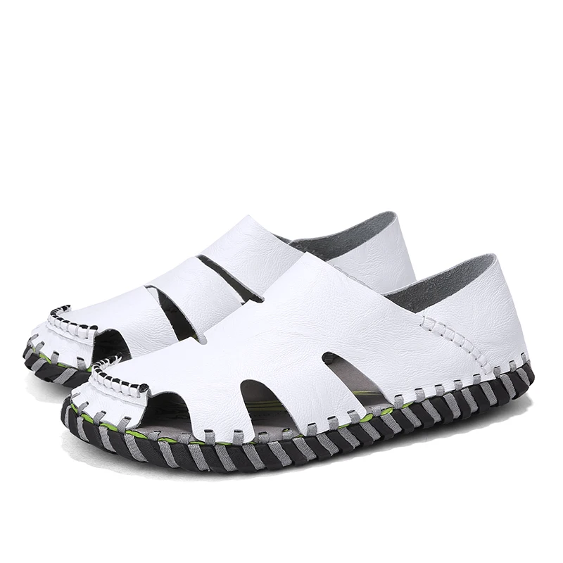 US Size Fishermen Close Toe Breathable Sandals Light Weight White Man Summer Slides Beach Shoes Casual