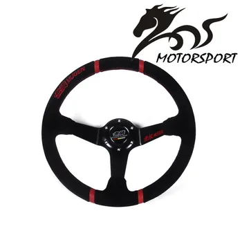 

Mugen Steering Wheel 14inch 350mm Mugen Deep Corn Drifting Steering Wheel / Suede Leather Steering wheels
