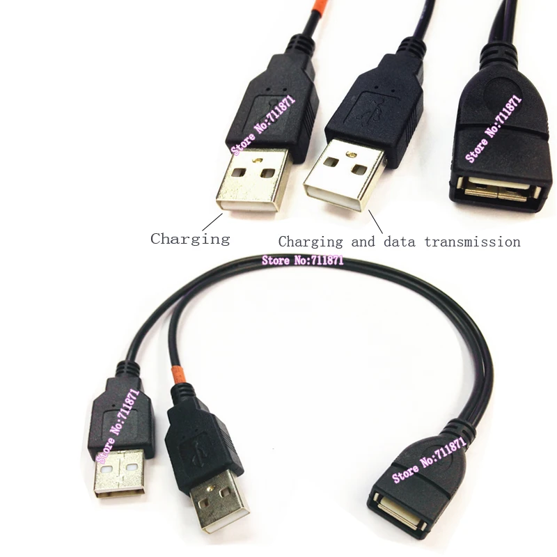 double male usb cable