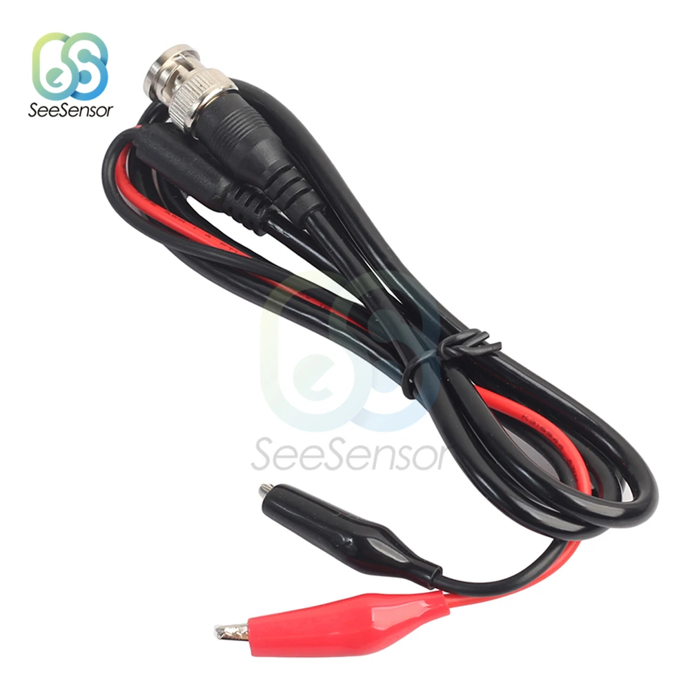

BNC Q9 Male Plug Connector Dual Alligator Clip Oscilloscope Probe Test Leads Crocodile Clips Cable Oscilloscope Accessories