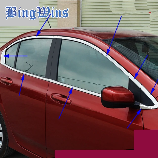 Car Styling Stainless Steel Window Trim Stick For Honda City 2009 Car Styling Stainless Steel Window Trim Stick For Honda City 2009 2017 Windows Frame