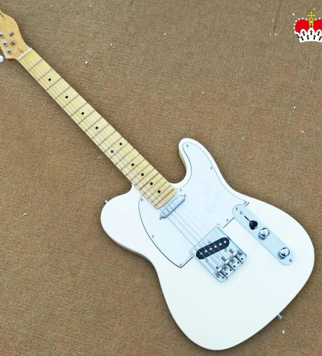 

Top Quality cheaper price GYTL-2008 White Color solid body white plate maple fretboard TL Electric Guitar, Free shipping