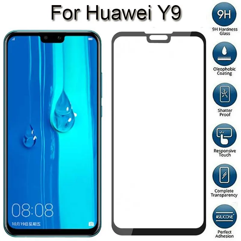 Защитное стекло на huawei y9 y7 y6 y5 prime защита экрана закаленное Броня y 5 6 7 9 huavei hauvei 6y 7y 9y y6 prime