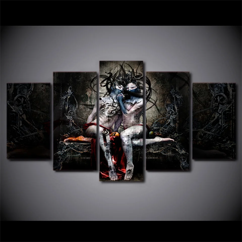 

Canvas Wall Art HD Printed Painting Poster Frame 5 Pieces Nude Woman Modular Abstract Pictures Home Decor For Living Room