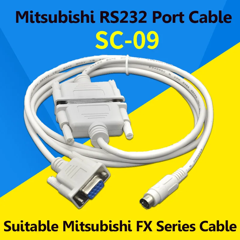 SC-09 Serial Cable RS232 Port Suitable Mitsubishi FX/A Series PLC Programming Cable USB-SC09 Download Cable USBSC09 SC-09 Serial Cable RS232 Port Suitable Mitsubishi FX/A Series PLC Programming Cable USB-SC09 Download Cable USBSC09
