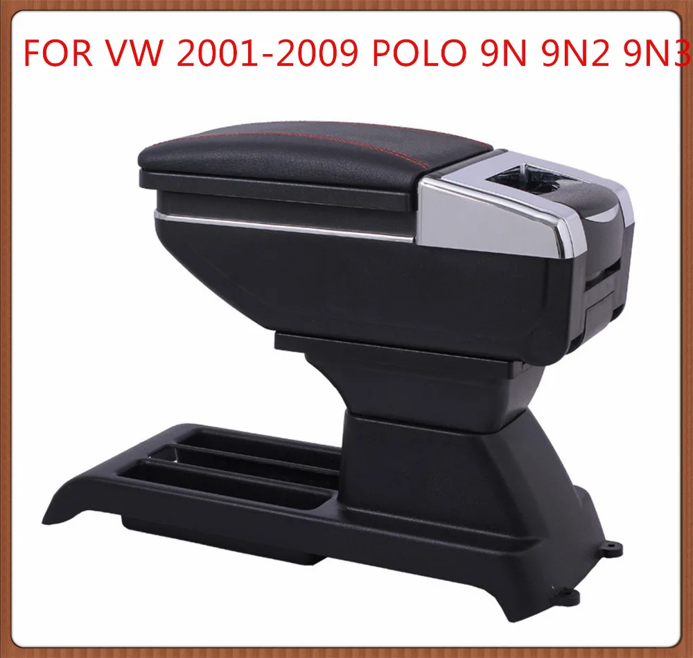 

FREE SHIPPING CAR ARMREST FOR VW 2001-2009 POLO 9N 9N2 9N3 Car Accessories Console Box Center Arm Rest With Cup Holder Ashtray