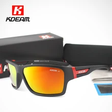 Прямоугольная форма KDEAM лёгкие солнечные очки мужские Поляризованные фирменный логотип солнцезащитные очки occhiali da sole uomo polarizado с коробкой KD510
