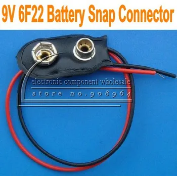 

wholesale 300pcs/lot 9V 6F22 Battery Snap Connector clip Lead Wires holder