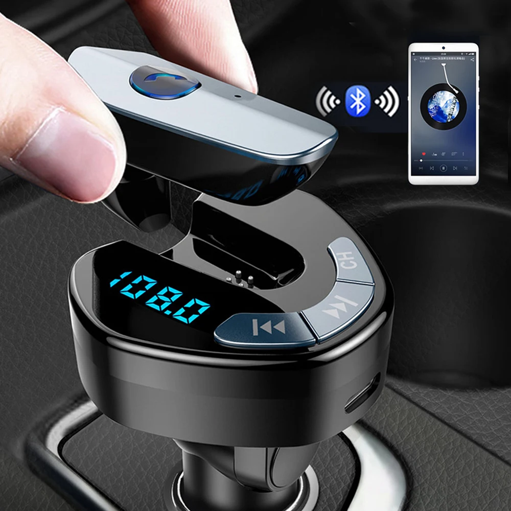 

Car MP3 Player Bluetooth FM Modulator Audio Player Wireless Headset Handfree Modulator Music Player USB Charger