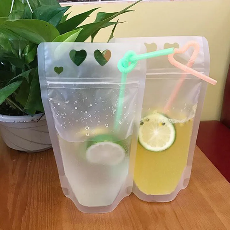 

450ml Transparent Plastic DIY Juice Pouch Water Beverage Bag BPA Free Food Materials Storage Bags 1000pcs ZA5672