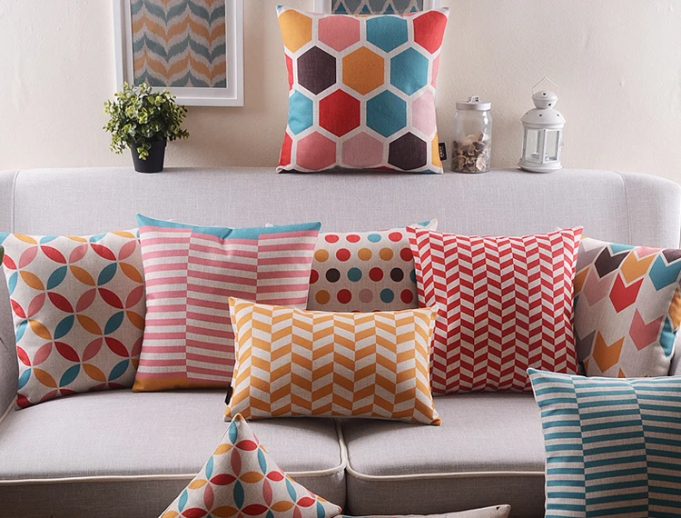 free shipping geometric triangles waves chevron diamond hexagon polka dots pattern cushion cover home car decorative pillow case - Home Decor Cushions free shipping geometric triangles waves chevron diamond hexagon polka dots pattern cushion cover home car decorative pillow case - Home Decor Cushions