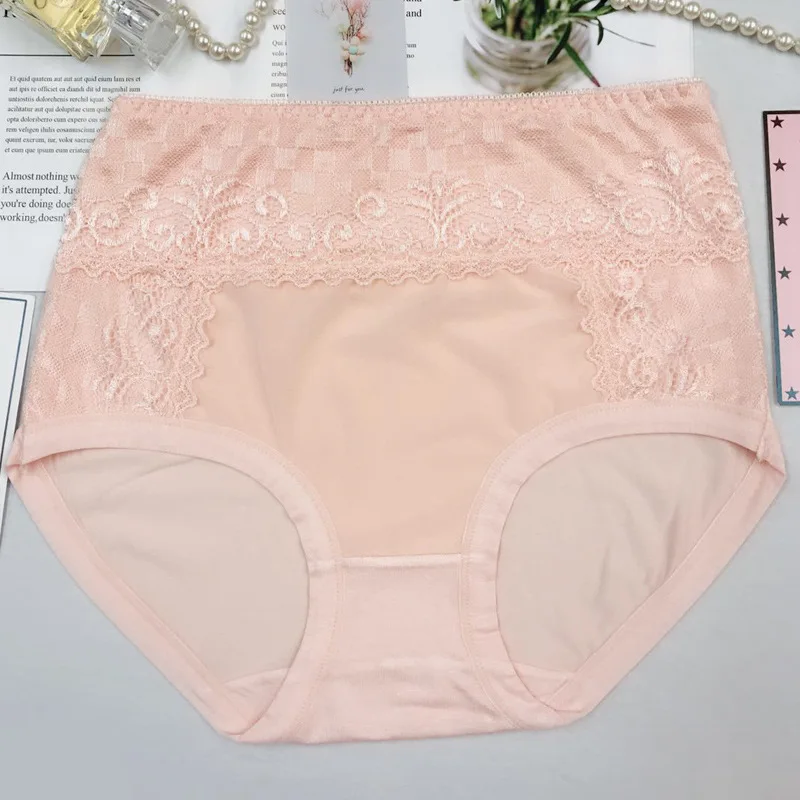 6Pcs/lot New Arrival sexy Briefs Women Modal Breathable Lace Underwears plus size 5XL Lace high waist Women's Panties