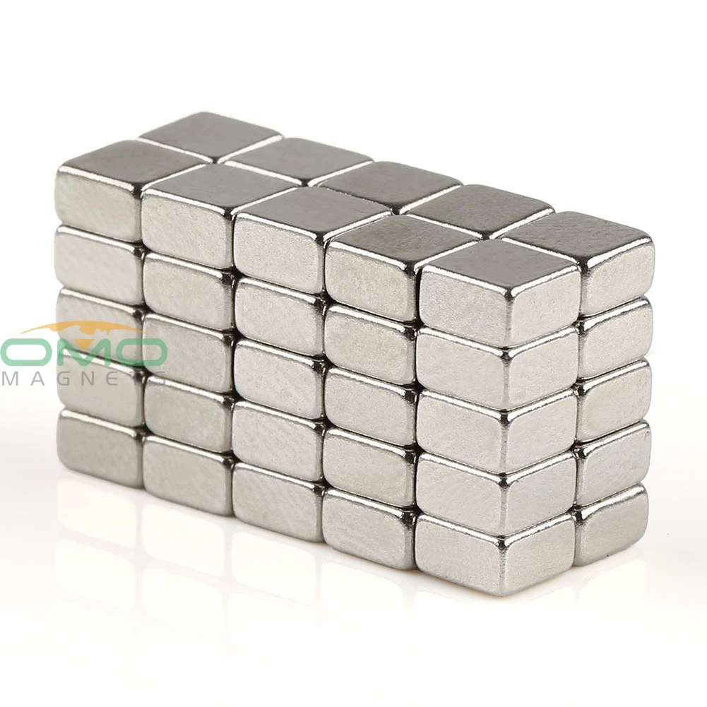 OMO Magnetics 50 шт. супер сильные блочные кубовидные Магниты редкоземельные неодимовые