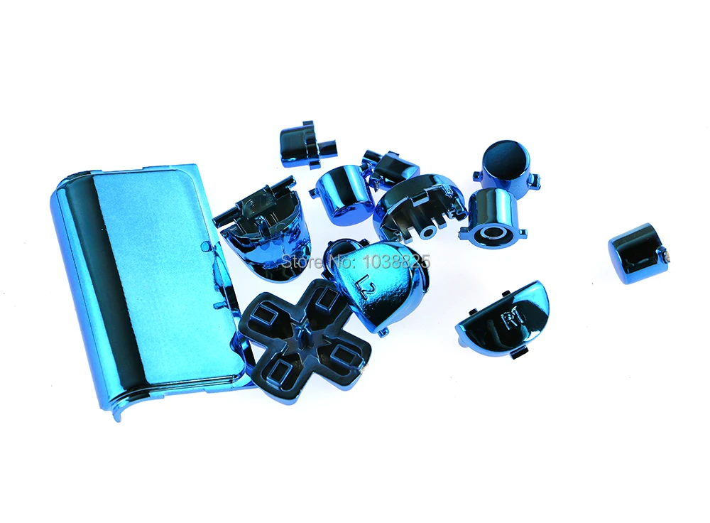 

Full Buttons Mod Set Chrome full buttons for PS4 Controller Joystick Video Game Playstation 4 old version
