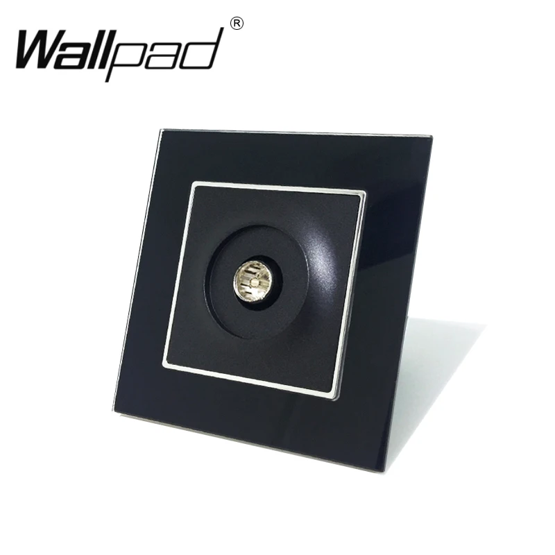 ЕС ТВ розетка когти крепление Wallpad Черный Кристалл Стекло европейский стандарт