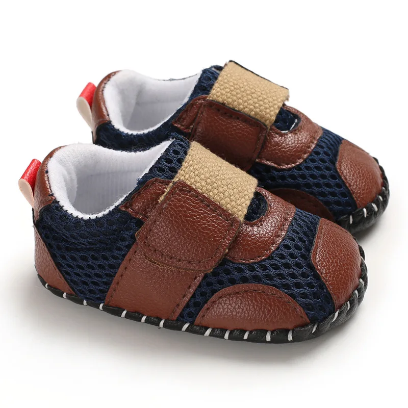 Обувь для мальчика на весну и осень 0-1 лет, повседневная спортивная обувь для малышей с мягкой подошвой, нескользящая обувь для малышей - Цвет: Коричневый