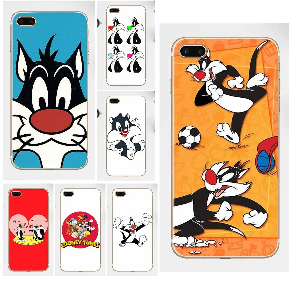 

Bixedx Soft New Style Sylvester Cat Looney Toons For Huawei G7 G8 Honor 5A 5C 5X 6 6X 7 8 V8 Mate 8 9 P7 P8 P9 P10 Lite Plus