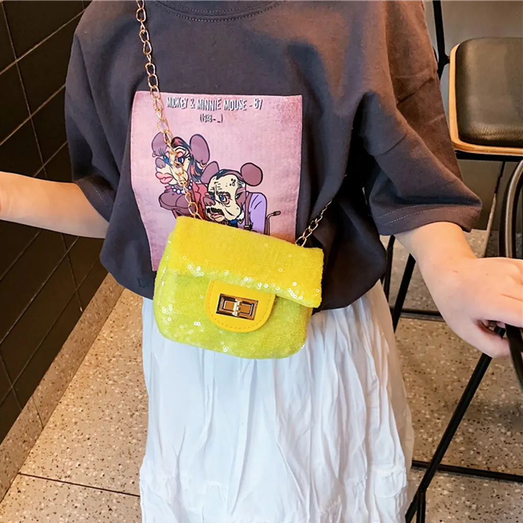 Сумки для женщин для девочек Детская однотонная сумка на плечо с блестками сумки через плечо для женщин bolsa feminina