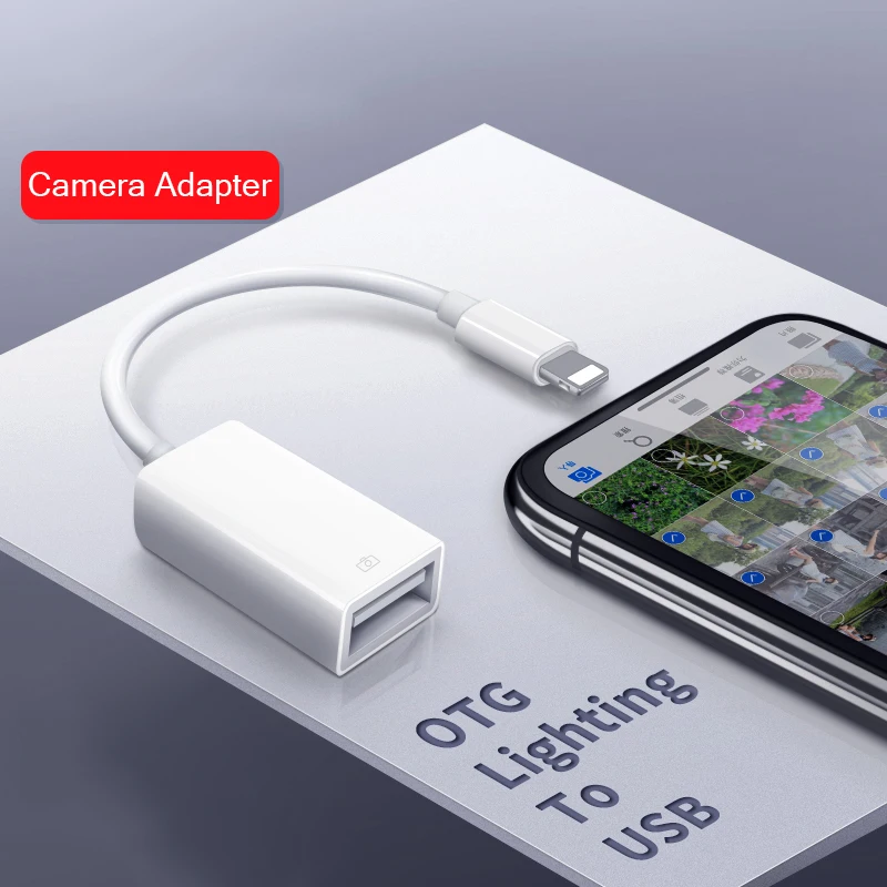 Адаптер OTG USB Lightning для портативной камеры SLR конвертер клавиатуры гарнитуры