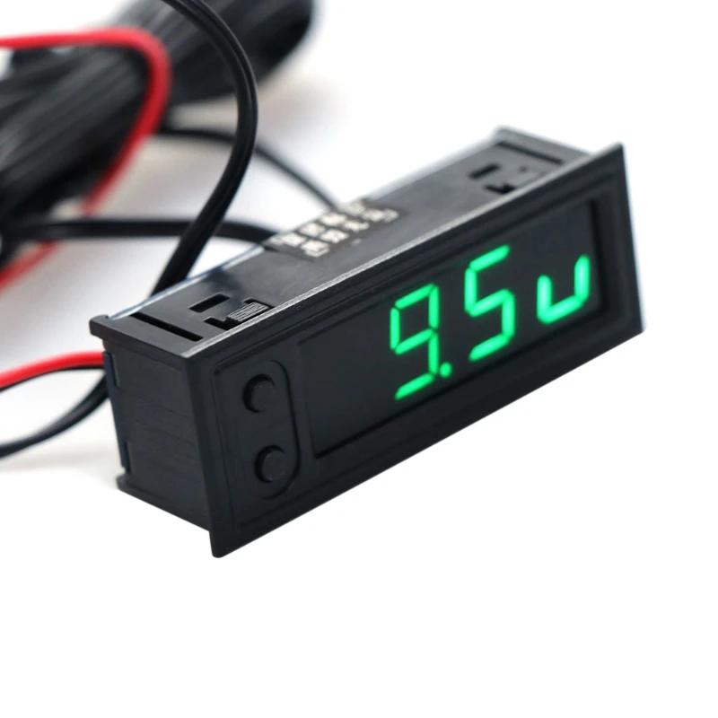 

DIY Multifunction Clock Car Temperature Battery Voltage Monitor Voltmeter DC 12V