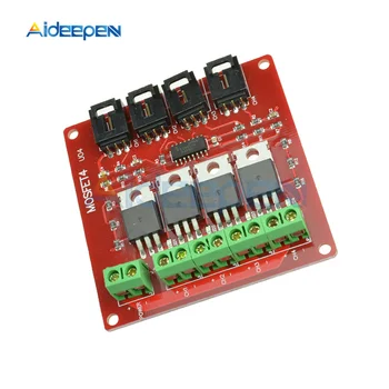 

4 Channel Four Channel Way Route MOSFET Button IRF540 V4.0+ MOSFET Switch Module For Arduino DC Motor Drive Dimmer Relay Board