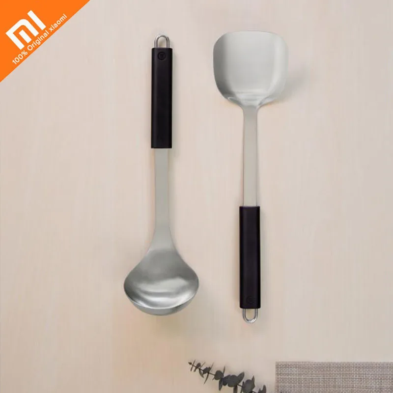 

Original xiaomi youpin stainless steel spatula spoon anti-scalding anti-skid handle kitchen utensils smart