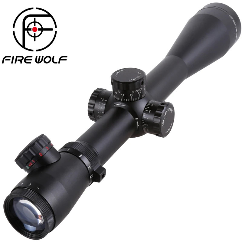 

FIRE WOLF M3 6-24X50 Tactical Optics Riflescope Red&Green Dot Reticle Fiber Sight Rifle Scope 30mm Tube