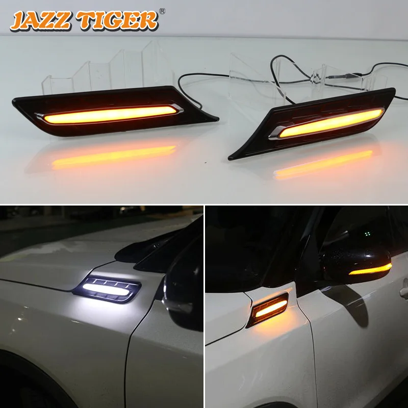 

JAZZ TIGER 2PCS LED Daytime Running Light 12V DRL Turning Signal Lamp Car Fender Light For Suzuki Vitara 2015 2016 2017 2018